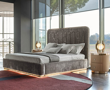 Letto contemporaneo e armadio camera da letto